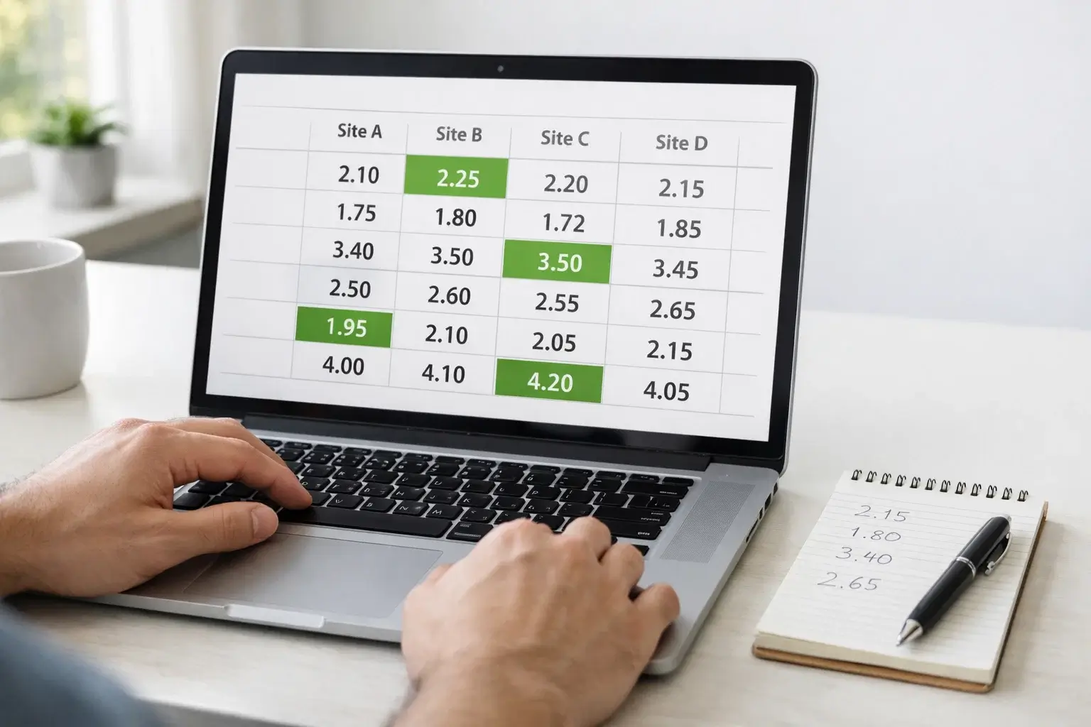 Honkbal odds en quoteringen vergelijken op een scherm