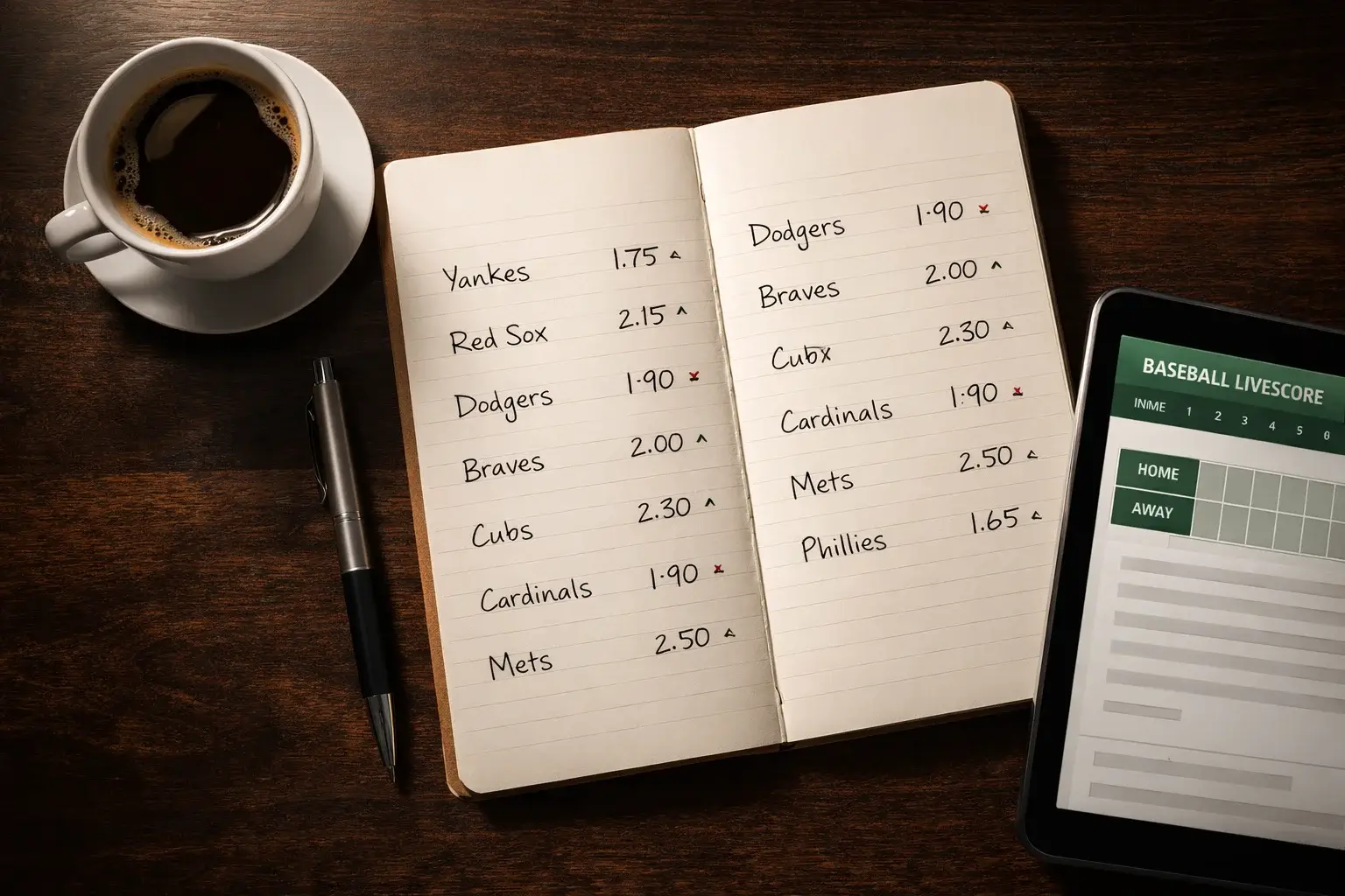 Overzicht van honkbal weddenschappen: moneyline en run line