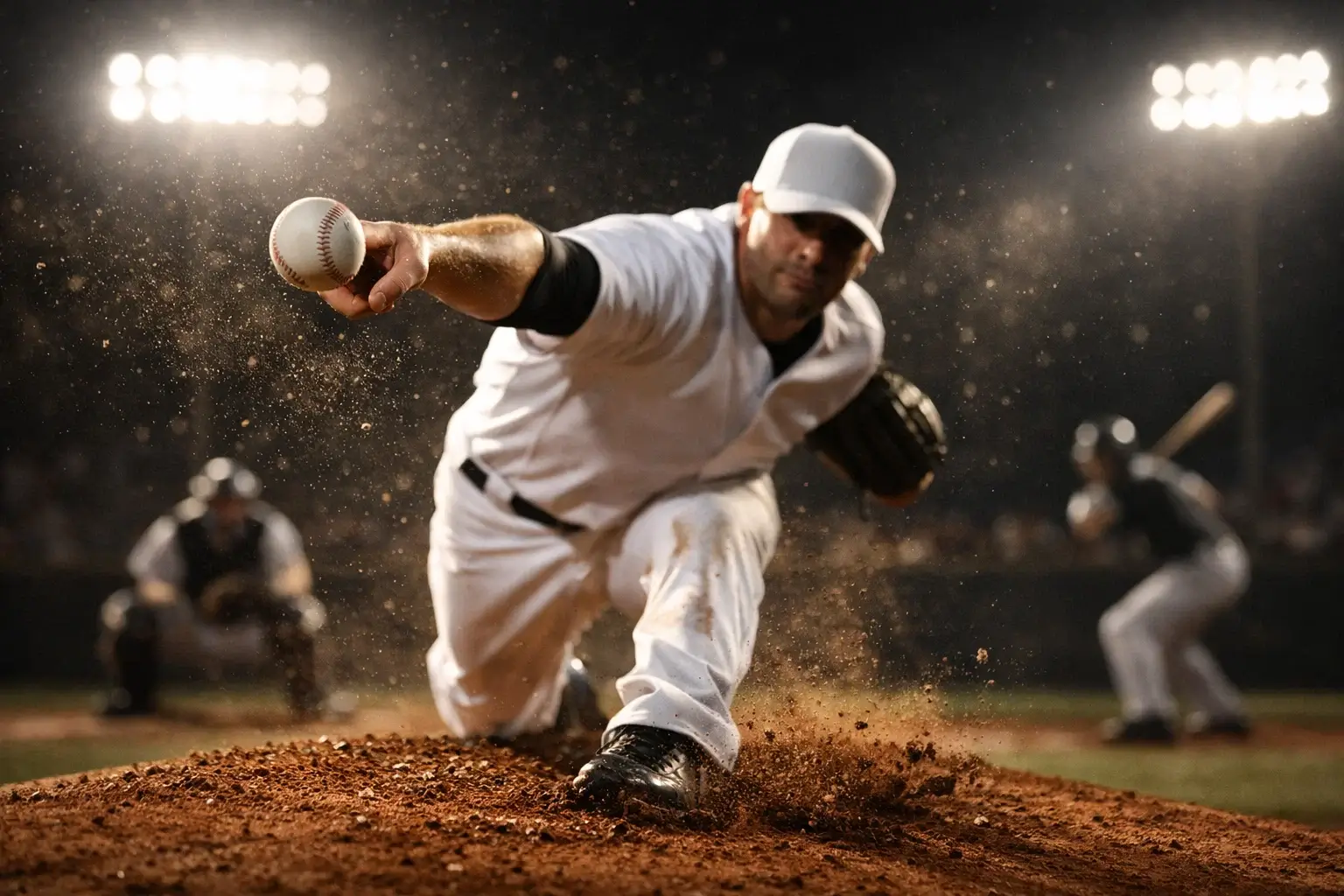 Pitcher statistieken en wedden op honkbal — pitcher gooit de bal op de heuvel